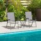 Slickblue Set of 4 Patio Folding Chair Set with Rustproof Metal Frame